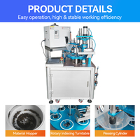 Machine de remplissage et de scellage rotative pneumatique automatique pour boissons, crèmes glacées, yaourts et produits chimiques – Haute efficacité