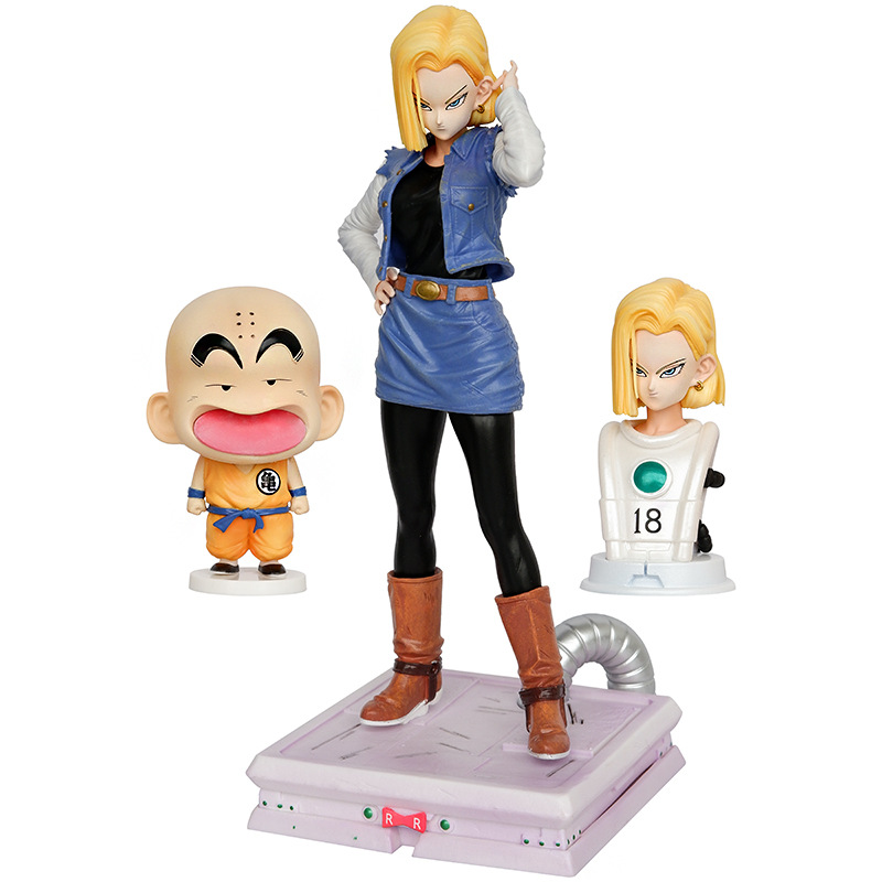 2023 Nieuwe Nov 28.5Cm/11 ''Drakenballen Z Dbz Android 18 Lazuli Kuririn Actiefiguur Anime Hars Handwerk Speelgoed