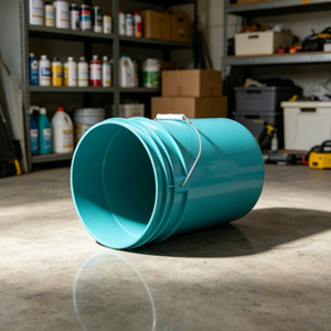 PP Round Plastic Pail with Metal Handle & Lid 20L Food Grade Plastic Bucket for <b>Paint</b> Chemical Liquid Storage - Product Image 4
