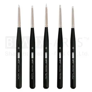 5pcs Silicone Brush Set Rubber Pen Clay Sculpture Tool Sets for Nail, Art Painting, Craft