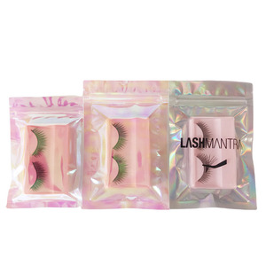 Custom Print Holographic Makeup Zip Bag/lip Gloss <strong>Pouches</strong>/<strong>nail</strong> Gel Strip Bag - Product Image 3