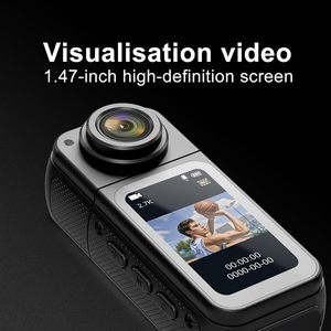 Caméscope portable léger - <span class=keywords><strong>Appareil</strong></span> d'enregistrement audio-vidéo mains libres 2.7K pour Vlogs, caméra sport multi-usage à pouce - Product Image 3