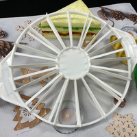 Meilleur prix trancheuse à gâteau 10/12 14/16 trancheuse à pain à trancher égale outils de pâtisserie outil de cuisson bricolage coupe-gâteau marqueur portionneur de gâteau