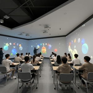 Projection murale 360°, projecteur immersif, réalité virtuelle, spectacle de musée, aquarium interactif, projection - Product Image 4