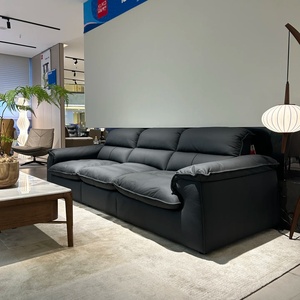 Sofá <span class=keywords><strong>de</strong></span> Cuero Genuino <span class=keywords><strong>de</strong></span> Tres Plazas Estilo Moderno y Simple Gu Jia Home 9666 Cloud, Tiendas Offline, Nuevo y Auténtico - Product Image 4