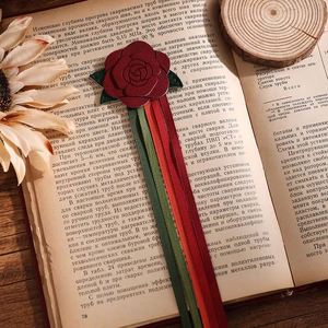 Flower Ribbon <b>Bookmark</b> 5 Strings Floral Book Bands Page Markers for Journals Notebooks Lovely Accessories <b>Gifts</b> for Book Lovers - Product Image 4