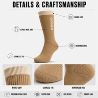 Chaussettes de compression personnalisées en laine d'alpaga, chaudes, pour la course en extérieur, soutien pour hommes et femmes, vente en gros OEM, conception gratuite, marque privée
