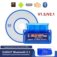 Escáner OBD2 Bluetooth V21 ELM327, Herramienta de Diagnóstico de Automóviles, Lector de Códigos, Super MINI ABS para Android Tesla Model 3/Y/X/S