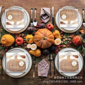Wooden Pumpkin Tray <b>Cheese</b> Board With <b>Knife</b> <b>Set</b> For Thanksgiving Halloween Party Decoration - Product Image 2
