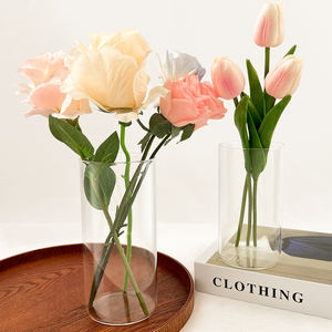 Jarrones al por Mayor Estilo Nórdico, Floreros de Mesa, Floreros Cilíndricos, Jarrones de Vidrio Transparente para Centros de Mesa de Boda - Product Image 3