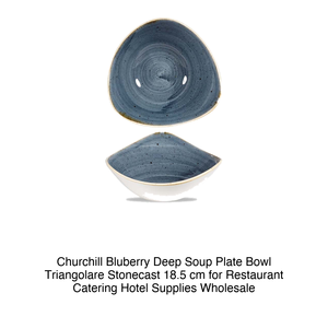 Bluberry Deep Coupe Bowl 18,5 cm Triangular Churchill Stonecast Sbbstrb7 - Product Image 2