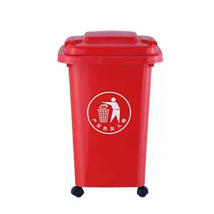 Original outdoor urban high-quality two wheel garbage can public outdoor plastic garbage containers trash bin recycling