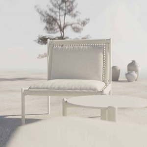 โต๊ะข้างทรงกลมอลูมิเนียมดีไซน์ทันสมัยขายดี พร้อมเก้าอี้สำหรับริมทะเล - Product Image 3