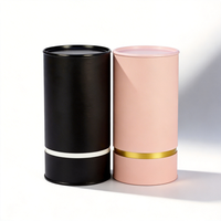 Boîte d'emballage en tube de papier de qualité supérieure, étiquette privée, biodégradable, écologique, finition mate, tube de papier rond pour parfum