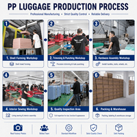 Ensemble de bagages rigides en PP, 3 pièces, 20, 24, 28 pouces, légers, résistants aux chocs, roues pivotantes à 360 degrés, valise de voyage