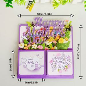 Cartes Pop-up en Papier pour Mère, Épouse, ou Quiconque – Recyclées et Écologiques – Carte 3D Joyeuse Fête des Mères - Product Image 2