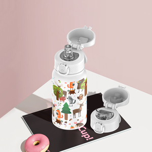 3d Cute Printing 350ml Stainless Steel Water <b>Bottle</b> Double Walled Vacuum Insulated Water <b>Bottle</b> For Kids - Product Image 5