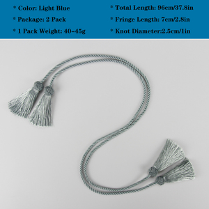 New Wholesale Modern Polyester Double Tassel <strong>Curtain</strong> Holder <strong>Tieback</strong> with 40cm Rope <strong>for</strong> <strong>Curtain</strong> Accessories - Product Image 5