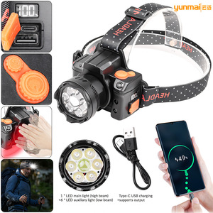 Headlamp Cy-5188 Rechargeable <b>Led</b> White <b>Light</b> 5.0cm 7.5cm With Zoom <b>Sensor</b> High Beam Memory Function - Product Image 4