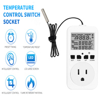 COWELL TC01 – Thermostat numérique intelligent avec prise US, minuterie, 110V 15A pour la domotique, chauffage et refroidissement
