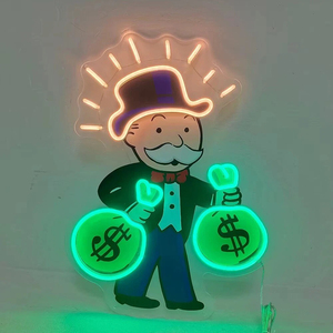 Letrero <span class=keywords><strong>de</strong></span> Neón Acrílico con Impresión UV LED Personalizado con el Logotipo <span class=keywords><strong>de</strong></span> <span class=keywords><strong>Monopoly</strong></span> Man, para Decoración <span class=keywords><strong>de</strong></span> Pared - Product Image 6