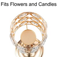 Stands Bunga Logam Perak Emas Mewah untuk Pernikahan, Vas Akrilik Tinggi dengan Desain Terpilin, Lipat, Modern, Romantis, Elegan, Centerpiece