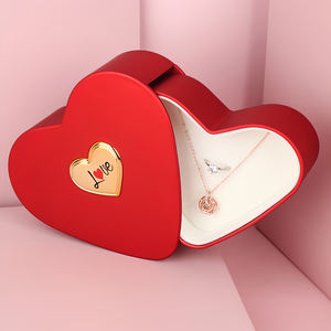 Scatola Portagioie a Forma di Cuore, Elegante Confezione Regalo di Alta Gamma per Collane e Anelli, Ideale per San Valentino e <span class=keywords><strong>Festa</strong></span> <span class=keywords><strong>della</strong></span> <span class=keywords><strong>Mamma</strong></span> - Product Image 3
