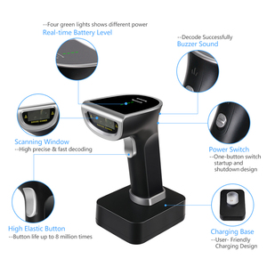 Escáner de Código de Barras Láser 1D con Bluetooth y Indicador de Batería para <span class=keywords><strong>Windows</strong></span>, Android, iOS y Mac OS, Venta Directa de Fábrica - Product Image 4