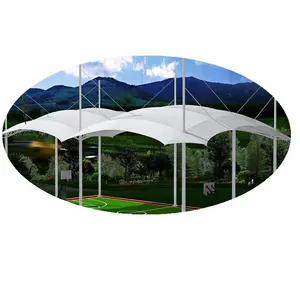 PVDF PTFE ETFE ฟิล์มแรงดึงเมมเบรนโครงสร้างหลังคาผ้าเทียนจิน