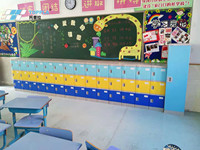 Casier scolaire TOPPLA à 3 niveaux en plastique ABS avec serrure électronique et serrure à clé, design assemblé, écologique et étanche