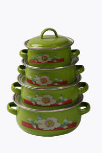 4 casseroles <span class=keywords><strong>en</strong></span> émail, batterie de cuisine, casseroles 670 DB & EDB - Product Image 3