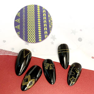 Cinq et dix GMPC/Sedex/ISO/EUDR approvisionnement <span class=keywords><strong>en</strong></span> gros 3D or Nail Art autocollant décalcomanie luxe <span class=keywords><strong>faux</strong></span> <span class=keywords><strong>ongles</strong></span> accessoires pour filles femmes - Product Image 1