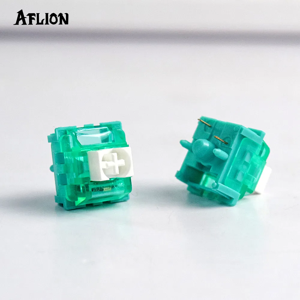 Пользовательский переключатель клавиатуры Aflion Iceberg Cyan Halo Clear Linear Switch Механические переключатели клавиатуры