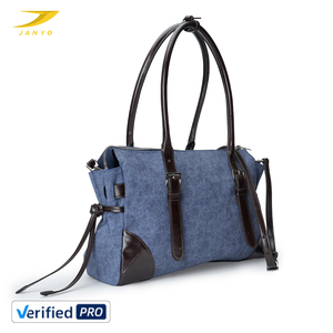 Borse a Spalla JANYO Personalizzate in Denim e Pelle Bicolore per Donne, <span class=keywords><strong>Stile</strong></span> Casual con Cinghie Regolabili per Viaggi - Product Image 6