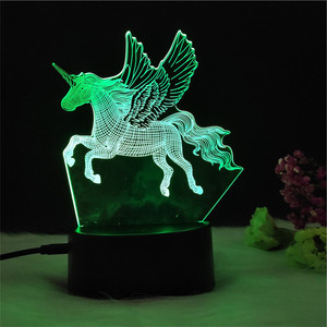 <span class=keywords><strong>Lampe</strong></span> <span class=keywords><strong>de</strong></span> <span class=keywords><strong>chevet</strong></span> <span class=keywords><strong>de</strong></span> nuit <span class=keywords><strong>licorne</strong></span> 3D 16 couleurs changeantes télécommande hologramme Illusion lumière décor <span class=keywords><strong>de</strong></span> chambre cadeau <span class=keywords><strong>de</strong></span> noël pour fille - Product Image 4
