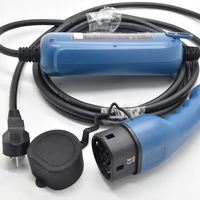 Longitud personalizada AC Car Portable Tipo 2 IEC 62196 16A Trifásico EV Cable de carga Enchufe Tipo 2 Modo 2 Conector EV portátil