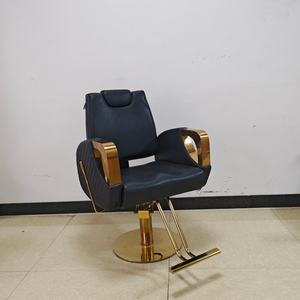 Hot Sale Modern Gold-black Barber <b>Chair</b> Wholesale Salon Equipment Furniture for <b>Beauty</b> Salons Metal Construction - Product Image 1