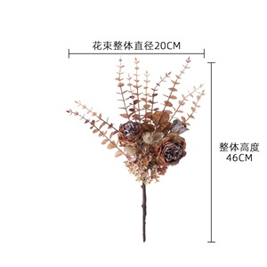 ช่อดอกกุหลาบประดิษฐ์ CallaFloral สีม่วง สีแดง สีกาแฟ สีชมพู สีขาว ทำด้วยมือ ตกแต่งบ้าน วันวาเลนไทน์ - Product Image 4