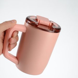 QX Wholesale 15oz stainless steel mug with portable office handle and car cup Custom logo available - Product Image 1