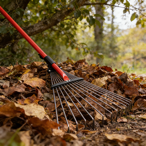 <span class=keywords><strong>Râteau</strong></span> <span class=keywords><strong>à</strong></span> feuilles télescopique en métal <span class=keywords><strong>à</strong></span> 15 dents, manche long, réglable, pour jardinage et aménagement paysager, de Source Factory - Product Image 3