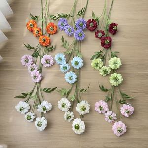 Fleurs artificielles Junheyuan, arrangement de fleurs en soie en forme de chenille de pin à 4 têtes, pour mariage et décoration intérieure - Product Image 4