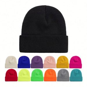 Factory Direct Cheap Multi Color Unisex Winter Warm Acrylic Thick Short Bennie <b>Hat</b> Custom Logo Knit <b>Beanie</b> Gorro for Adult - Product Image 3