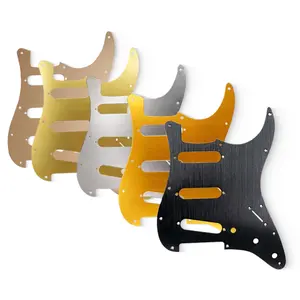 Metal Aluminum 11 Hole SSS ST Scratch Plate Guitar Pickguard For Electric Guitar Parts Replacement 4 Colors