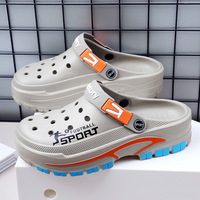 Sandales pour hommes, style coréen, décontractées, respirantes, à enfiler, semi-fermées, pour le printemps et l'été, pour l'extérieur, toutes occasions, plage
