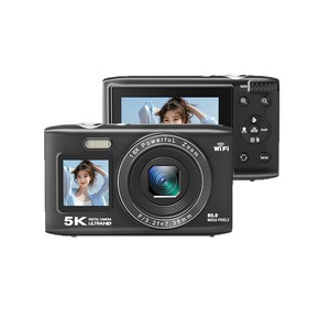 Cámara Digital 5K Ultra HD de 80MP con Pantalla Dual, WiFi, Compacta, para Viajes, Estudiantes, Modo Selfie - Product Image 1
