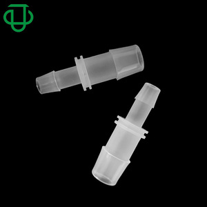 <b>PP</b> Plastic Push To Connect Straight Through Two Way Connector Silver Matte Barbed Male Gas Liquid Universal C102 116 - Product Image 3