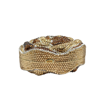 Vente chaude De Luxe Fond Plat Forme De Fleur Tout Diamant Étincelant Perlé Strass Dames De Mariage Soirée Cadeau Pack