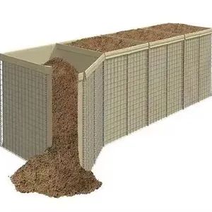 Heavy Galvanized Coated Wire Mesh Weld Gabion Barriers System Defensive Barrier