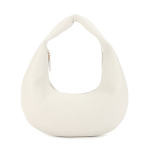 Spring/Summer High-End Women's <b>Handbag</b> Luxury Simple Fashion Cowhide Tote Bag <b>Medium</b> Size Oval Genuine Leather Denim Tanjing - Product Image 3