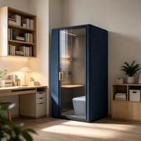 Cabine de bureau insonorisée modulaire et mobile pour la maison et le bureau, idéale pour les appels vidéo quotidiens et le travail en immeuble de bureaux